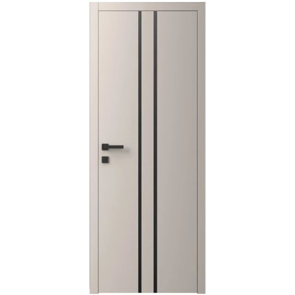 Двері міжкімнатні Ваші Двері Charm 3 NCS S 2002-Y50R  чорним молдингом