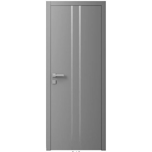 Двері міжкімнатні Ваші Двері Charm 3 RAL 7004 сірий молдинг  