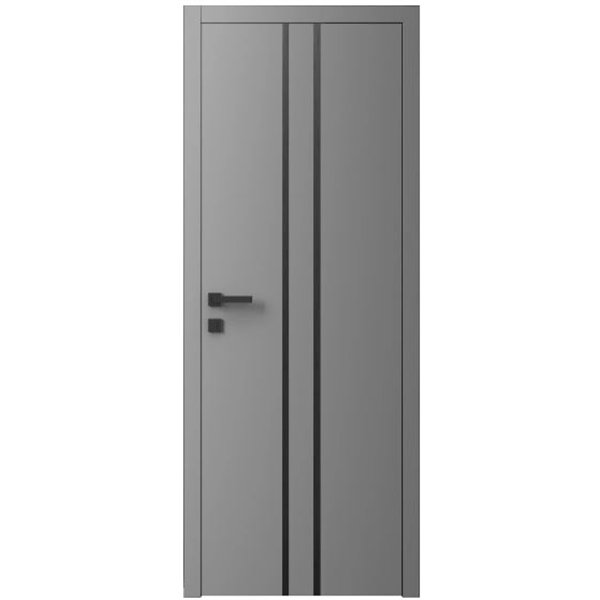 Двері міжкімнатні Ваші Двері Charm 3 RAL 7004  чорним молдингом