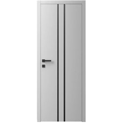 Двері міжкімнатні Ваші Двері Charm 3 RAL 7047   чорним молдингом