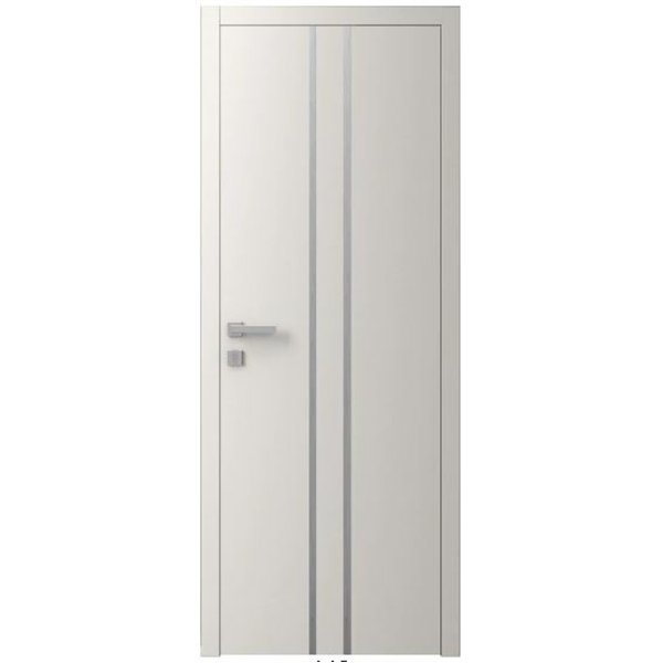 Двері міжкімнатні Ваші Двері Charm 3 Крем сірий молдинг  