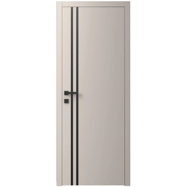 Двері міжкімнатні Ваші Двері Charm 4 NCS S 2002-Y50R  чорним молдингом