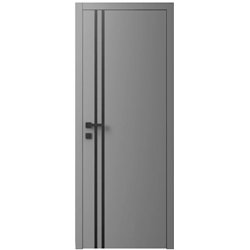 Двері міжкімнатні Ваші Двері Charm 4 RAL 7004 чорним молдингом