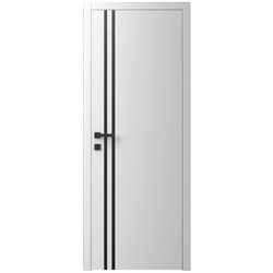 Двері міжкімнатні Ваші Двері Charm 4 Білий шовк  чорним молдингом