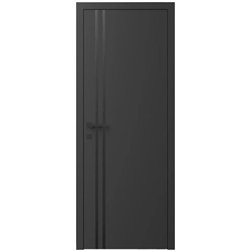 Двері міжкімнатні Ваші Двері Charm 4 Графіт чорним молдингом