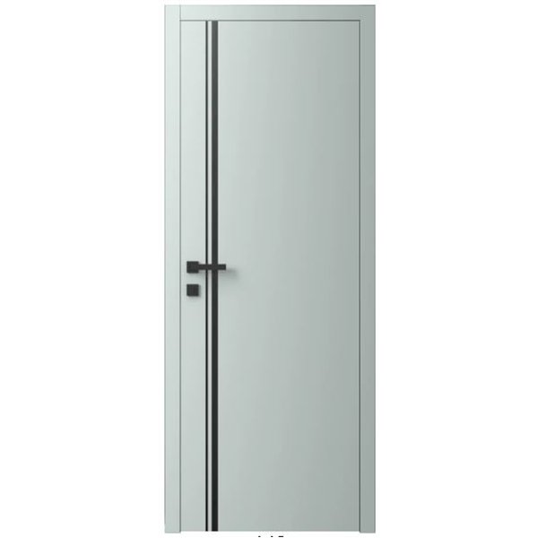 Двері міжкімнатні Ваші Двері Charm 5 NCS S 2002-B50G чорним молдингом