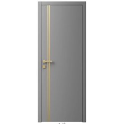 Двері міжкімнатні Ваші Двері Charm 5 RAL 7004 золотий молдинг