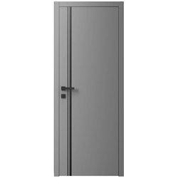Двері міжкімнатні Ваші Двері Charm 5 RAL 7004 чорним молдингом