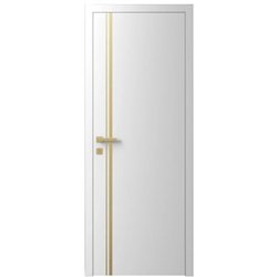 Двері міжкімнатні Ваші Двері Charm 5 Білий золотий молдинг