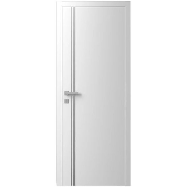 Двері міжкімнатні Ваші Двері Charm 5 Білий сірий молдинг 