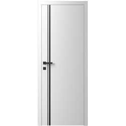 Двері міжкімнатні Ваші Двері Charm 5 Білий чорним молдингом