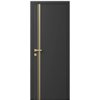 Двері міжкімнатні Ваші Двері Charm 5 Графіт золотий молдинг