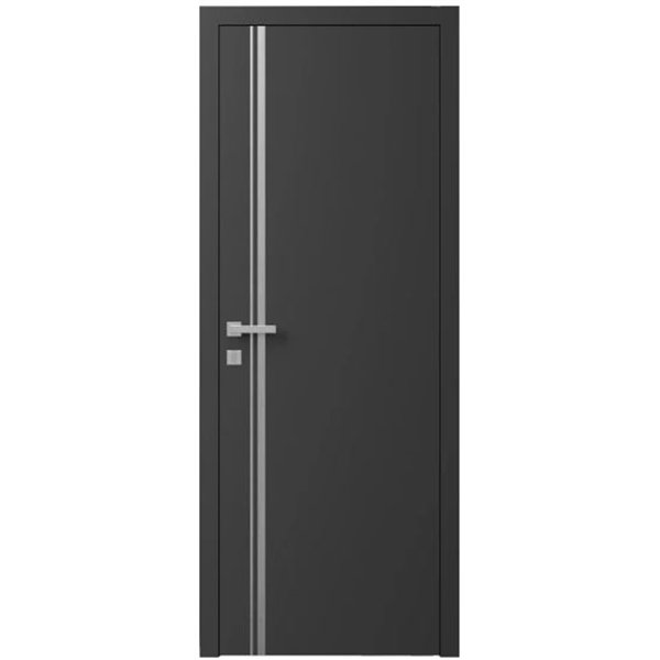 Двері міжкімнатні Ваші Двері Charm 5 Графіт сірий молдинг 