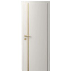 Двері міжкімнатні Ваші Двері Charm 5 Крем золотий молдинг