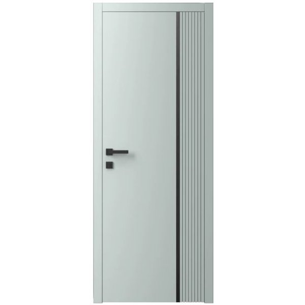 Двері міжкімнатні Ваші Двері Charm 7 NCS S 2002-B50G чорним молдингом 