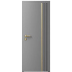 Двері міжкімнатні Ваші Двері Charm 7 RAL 7004 золотий молдинг 