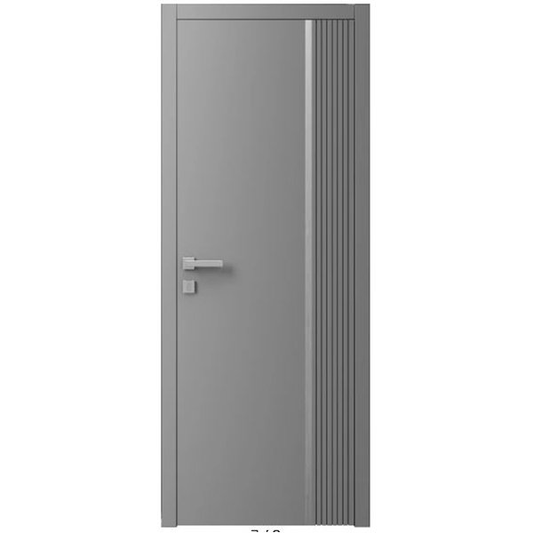 Двері міжкімнатні Ваші Двері Charm 7 RAL 7004 сірий молдинг  