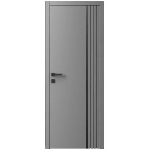 Двері міжкімнатні Ваші Двері Charm 7 RAL 7004  чорним молдингом