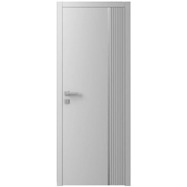 Двері міжкімнатні Ваші Двері Charm 7 RAL 7047  сірий молдинг 