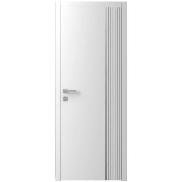 Двері міжкімнатні Ваші Двері Charm 7 Білий сірий молдинг 