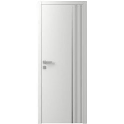 Двері міжкімнатні Ваші Двері Charm 7 Білий шовк сірий молдинг 