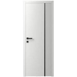 Двері міжкімнатні Ваші Двері Charm 7 Білий шовк чорним молдингом