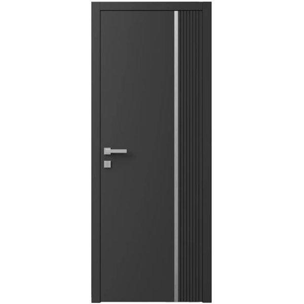 Двері міжкімнатні Ваші Двері Charm 7 Графіт сірий молдинг 