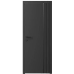 Двері міжкімнатні Ваші Двері Charm 7 Графіт чорним молдингом 