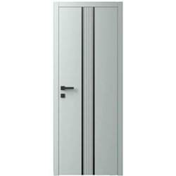 Двері міжкімнатні Ваші Двері Charm 8 NCS S 2002-B50G чорним молдингом