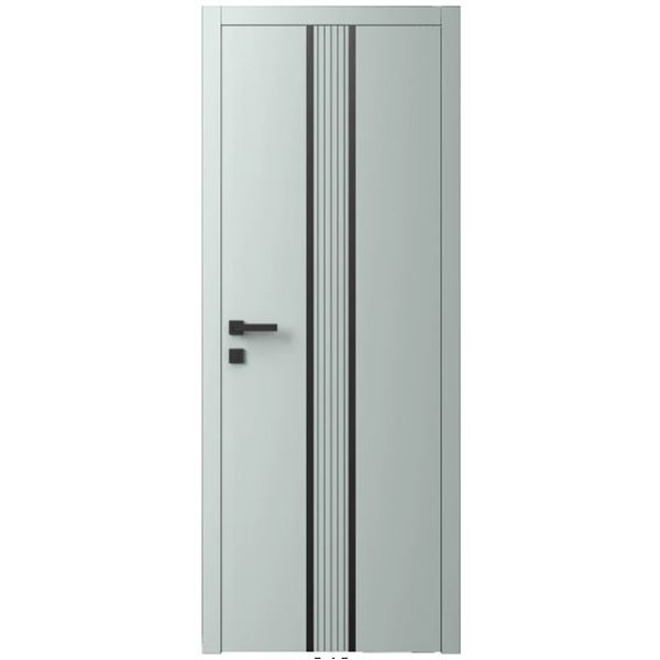 Двері міжкімнатні Ваші Двері Charm 8 NCS S 2002-B50G чорним молдингом