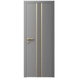 Двері міжкімнатні Ваші Двері Charm 8 RAL 7004 золотий молдинг 