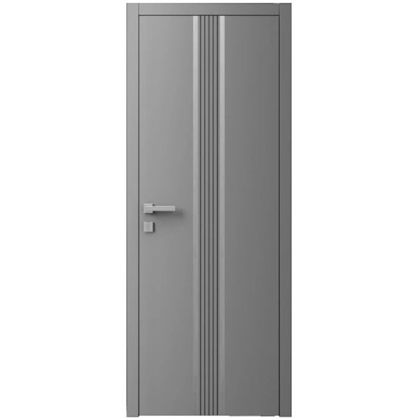 Двері міжкімнатні Ваші Двері Charm 8 RAL 7004 сірий молдинг 