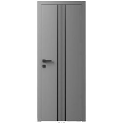 Двері міжкімнатні Ваші Двері Charm 8 RAL 7004 чорним молдингом