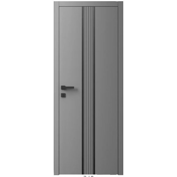 Двері міжкімнатні Ваші Двері Charm 8 RAL 7004 чорним молдингом