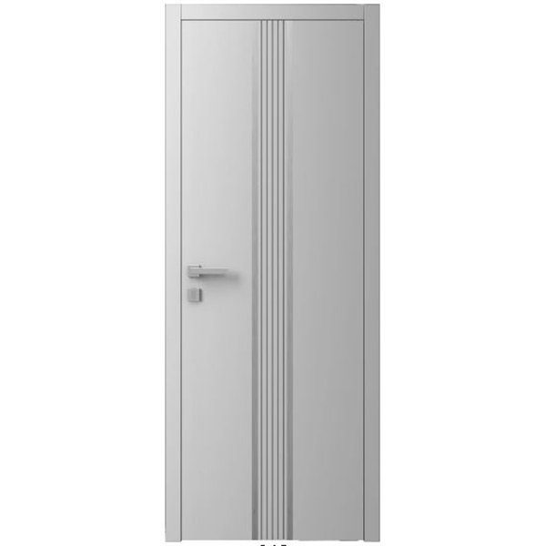 Двері міжкімнатні Ваші Двері Charm 8 RAL 7047 сірий молдинг 