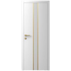 Двері міжкімнатні Ваші Двері Charm 8 Білий золотий молдинг