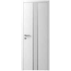 Двері міжкімнатні Ваші Двері Charm 8 Білий сірий молдинг 