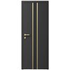 Двері міжкімнатні Ваші Двері Charm 8 Графіт золотий молдинг