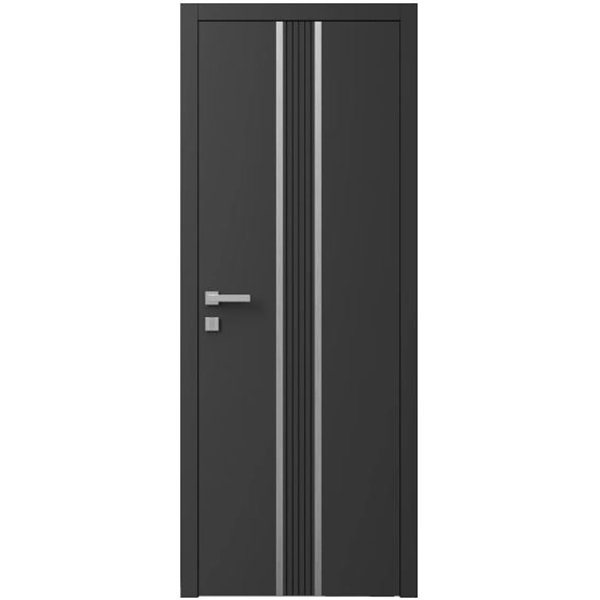 Двері міжкімнатні Ваші Двері Charm 8 Графіт сірий молдинг 