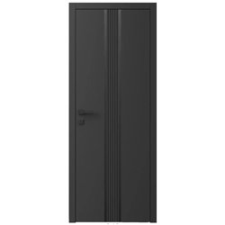 Двері міжкімнатні Ваші Двері Charm 8 Графіт чорним молдингом 
