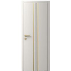 Двері міжкімнатні Ваші Двері Charm 8 Крем золотий молдинг 
