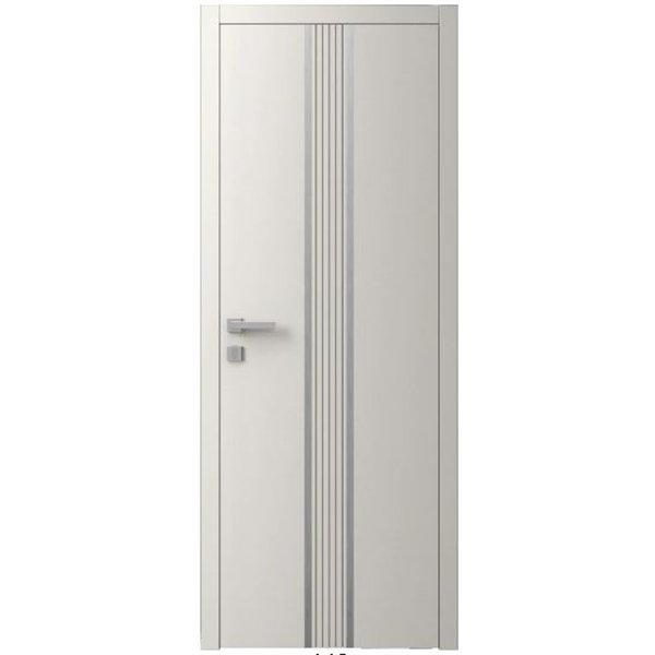 Двері міжкімнатні Ваші Двері Charm 8 Крем сірий молдинг  