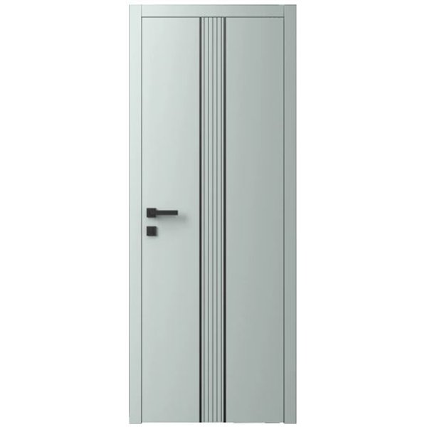 Двері міжкімнатні Ваші Двері Charm 9 NCS S 2002-B50G чорним молдингом