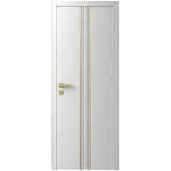 Двері міжкімнатні Ваші Двері Charm 9 Білий шовк  золотий молдинг