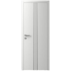 Двері міжкімнатні Ваші Двері Charm 9 Білий шовк сірий молдинг  