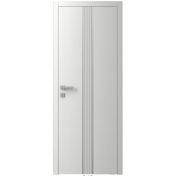 Двері міжкімнатні Ваші Двері Charm 9 Білий шовк сірий молдинг  