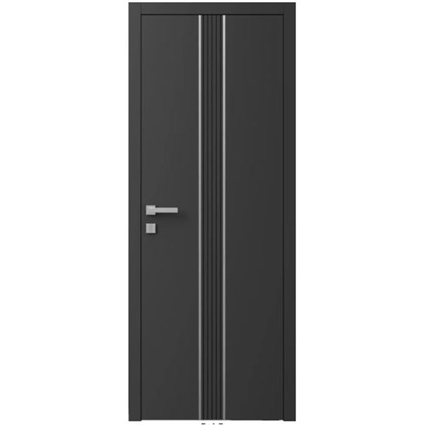 Двері міжкімнатні Ваші Двері Charm 9 Графіт сірий молдинг   