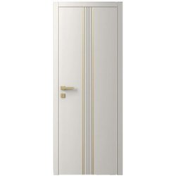 Двері міжкімнатні Ваші Двері Charm 9 Крем золотий молдинг