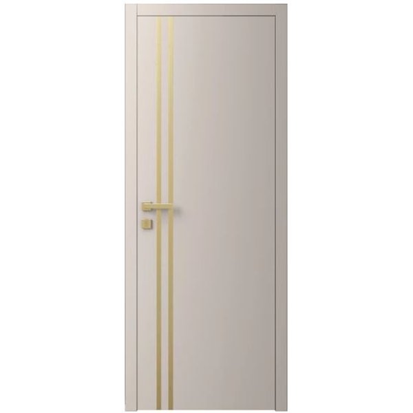 Двері міжкімнатні Ваші Двері Charm 4 NCS S 2002-Y50R золотий молдинг 