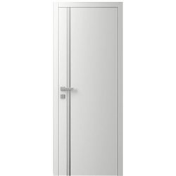 Двері міжкімнатні Ваші Двері Charm 5 Білий шовк сірий молдинг 